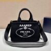 Replica Prada 1BG439 Denim Tote bag Blue 2