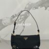 Replica Prada Re-Edition 2002 medium leather shoulder bag 1BC221 Black