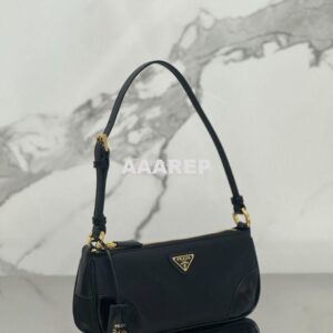 Replica Prada Re-Edition 2002 Re-Nylon and brushed leather shoulder ba 2