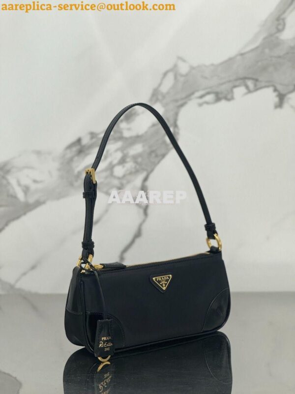 Replica Prada Re-Edition 2002 Re-Nylon and brushed leather shoulder ba 4