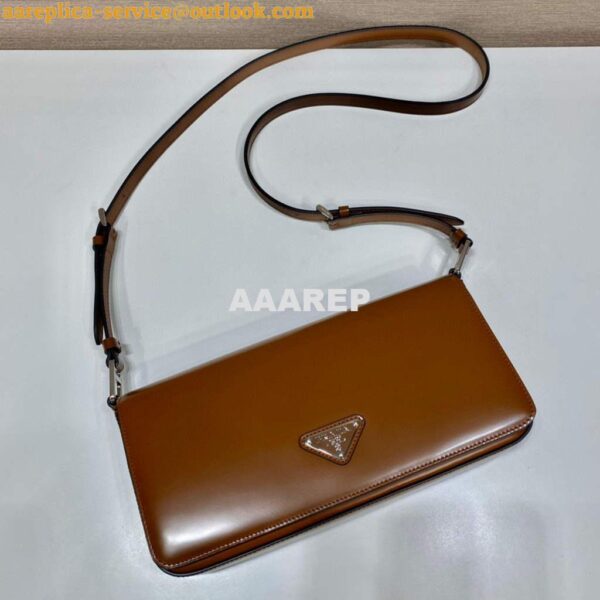 Replica Prada 1BD323 Brushed leather Prada Femme bag Brown 4