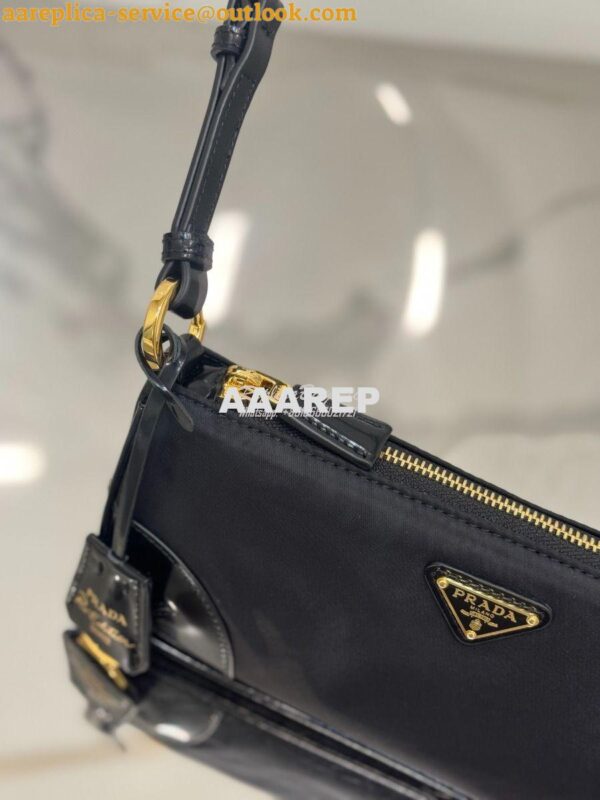 Replica Prada Re-Edition 2002 Re-Nylon and brushed leather shoulder ba 8