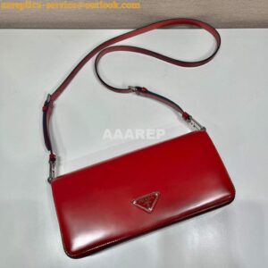 Replica Prada 1BD323 Brushed leather Prada Femme bag Red 2