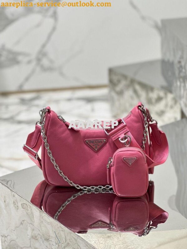 Replica Prada Re-edition 2005 Lambskin Bag 1BH204 Pink 3