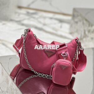 Replica Prada Re-edition 2005 Lambskin Bag 1BH204 Pink 2