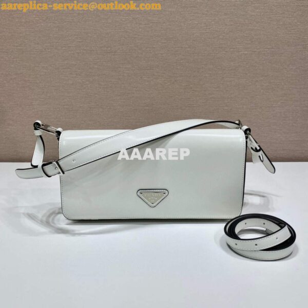 Replica Prada 1BD323 Brushed leather Prada Femme bag White 3