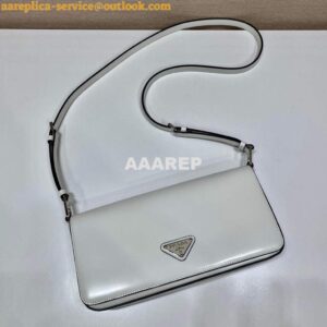 Replica Prada 1BD323 Brushed leather Prada Femme bag White 2