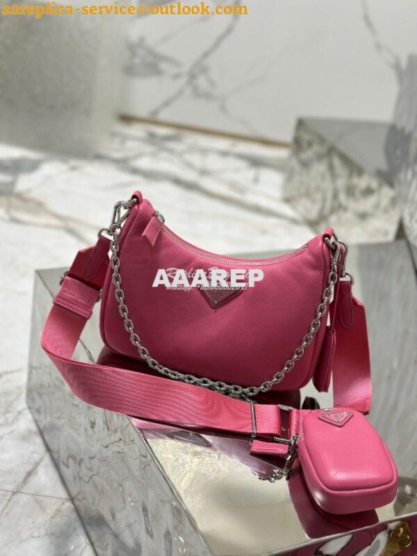 Replica Prada Re-edition 2005 Lambskin Bag 1BH204 Pink 5