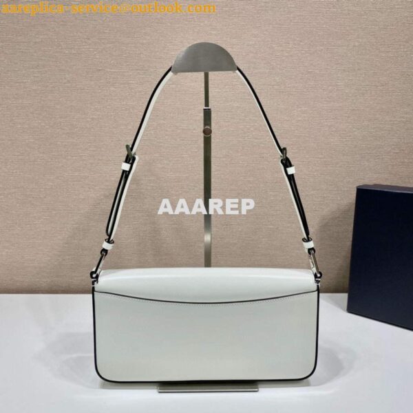 Replica Prada 1BD323 Brushed leather Prada Femme bag White 5