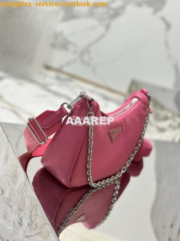 Replica Prada Re-edition 2005 Lambskin Bag 1BH204 Pink 6