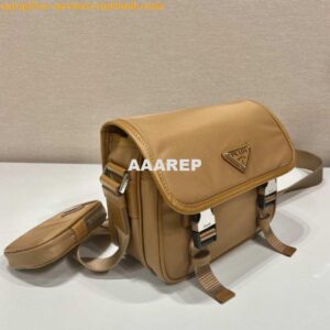 Replica Prada 2VD034 Nylon messenger bag shoulder bag Tan