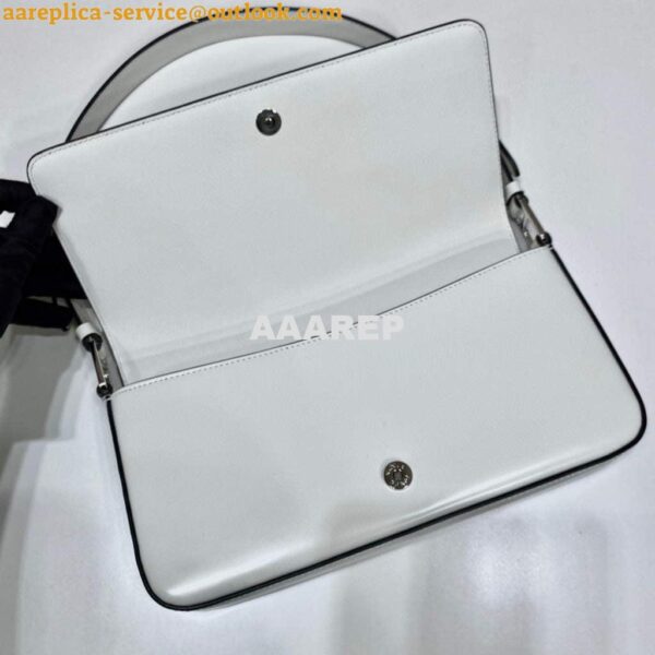 Replica Prada 1BD323 Brushed leather Prada Femme bag White 8