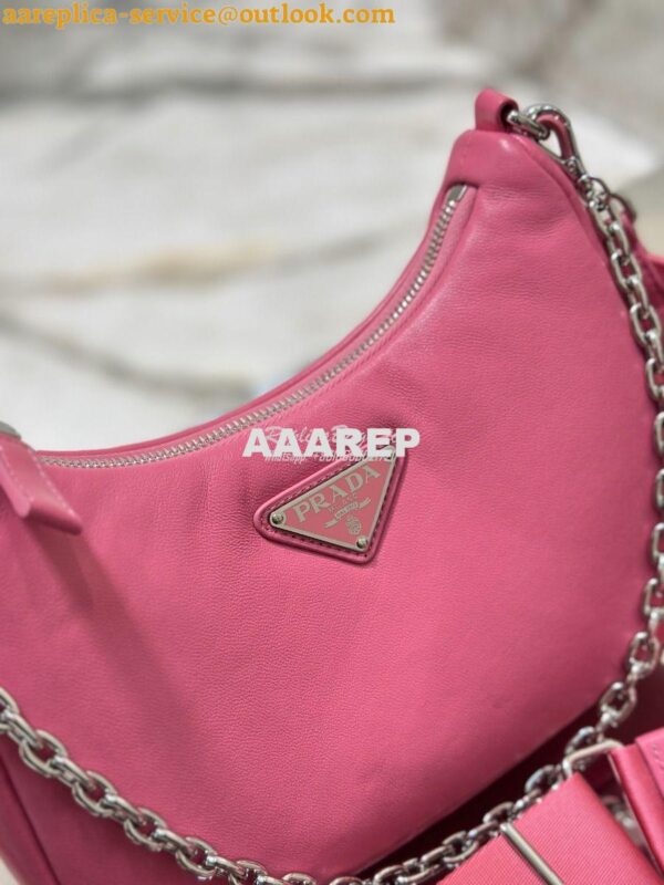 Replica Prada Re-edition 2005 Lambskin Bag 1BH204 Pink 10