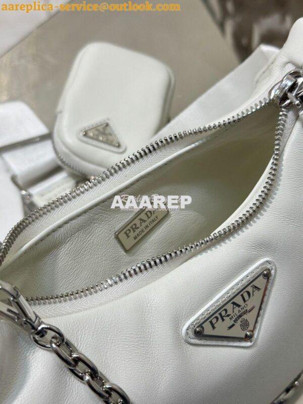 Replica Prada Re-edition 2005 Lambskin Bag 1BH204 White 11