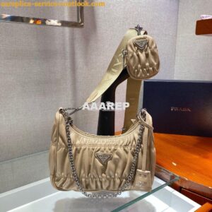 Replica Prada Re-Edition 2005 Nappa Gaufré bag 1BH204 Beige