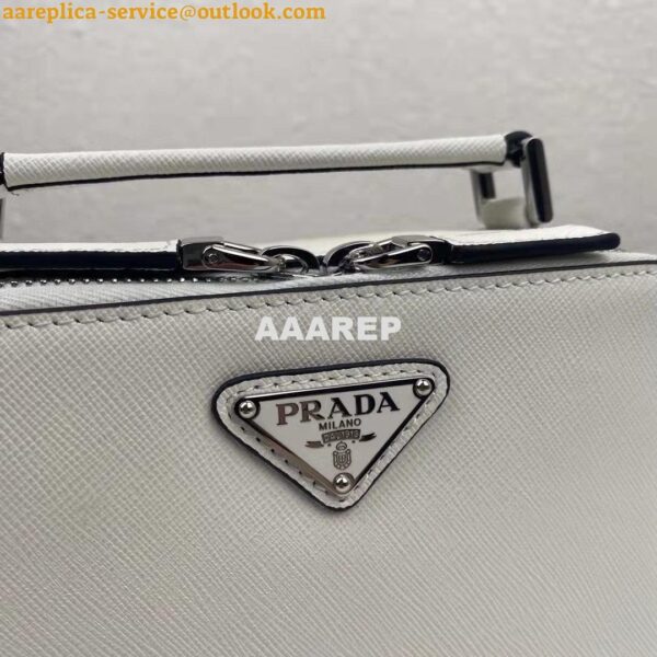 Replica Prada 2VH070 Brique leather bag White 7