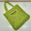 Replica Prada 1BG393 Raffia tote bag Red 2