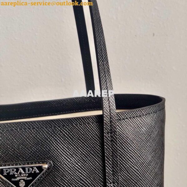 Replica Prada Saffiano Leather 1BG342 Tote Black 6