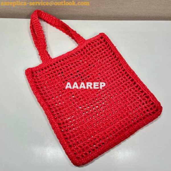 Replica Prada 1BG393 Raffia tote bag Red 5