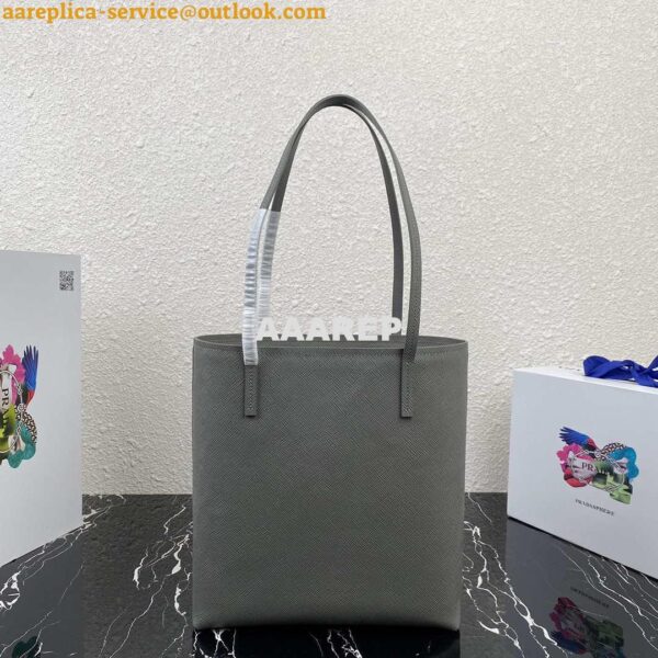 Replica Prada Saffiano Leather 1BG342 Tote Gray 2