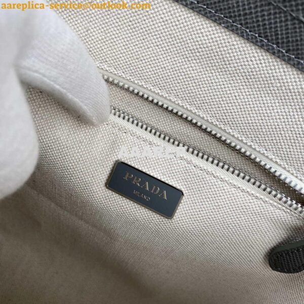 Replica Prada Saffiano Leather 1BG342 Tote Gray 7