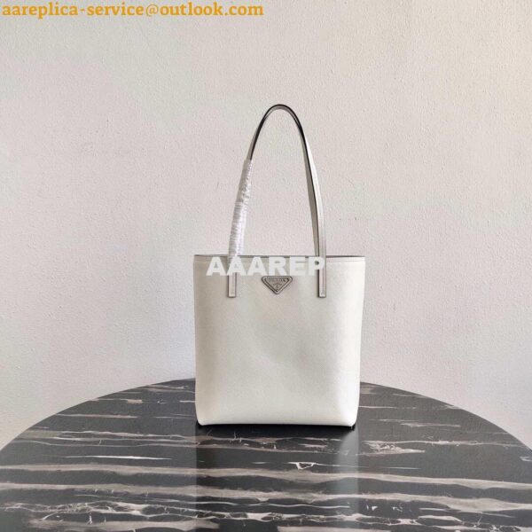 Replica Prada Saffiano Leather 1BG342 Tote Gray 9