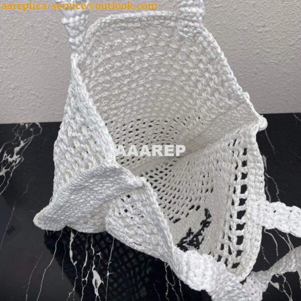 Replica Prada 1BG393 Raffia tote bag White 9