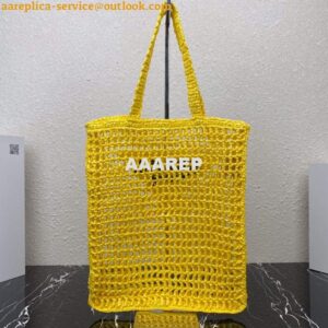 Replica Prada 1BG393 Raffia tote bag Yellow 2