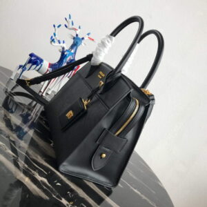 Replica Prada 1BA046 Medium Esplanade Leather Tote Bag Black