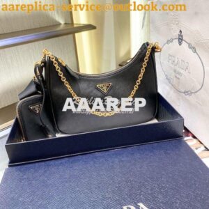 Replica Prada Re-edition 2005 Saffiano Leather Bag 1BH204 Black