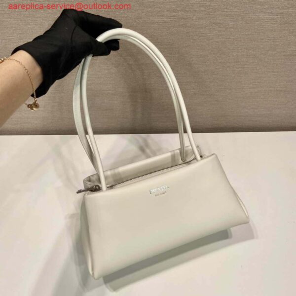 Replica Prada 1BA368 Leather mini-bag Bag White 3