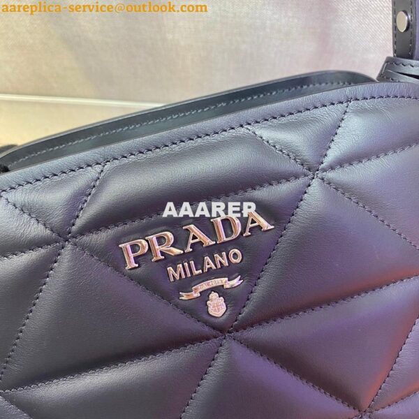 Replica Prada 1BA311 Spectrum Small Leather Top Handle Bag Black 6