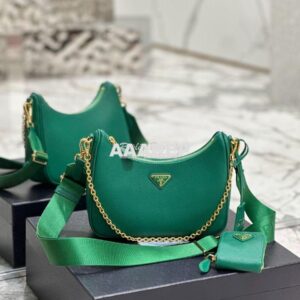 Replica Prada Re-edition 2005 Saffiano Leather Bag 1BH204 Green 2