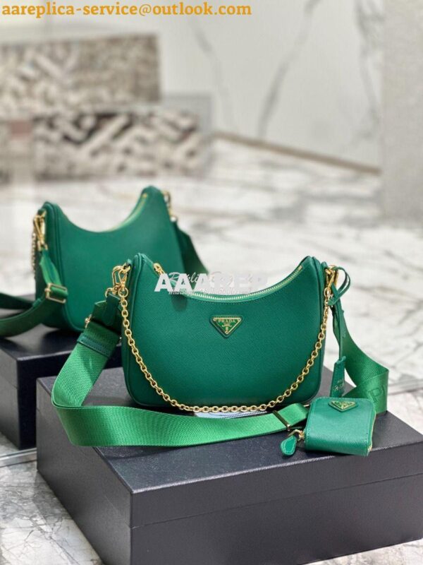 Replica Prada Re-edition 2005 Saffiano Leather Bag 1BH204 Green 4