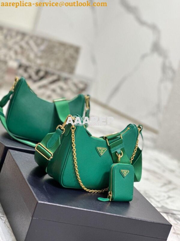 Replica Prada Re-edition 2005 Saffiano Leather Bag 1BH204 Green 5