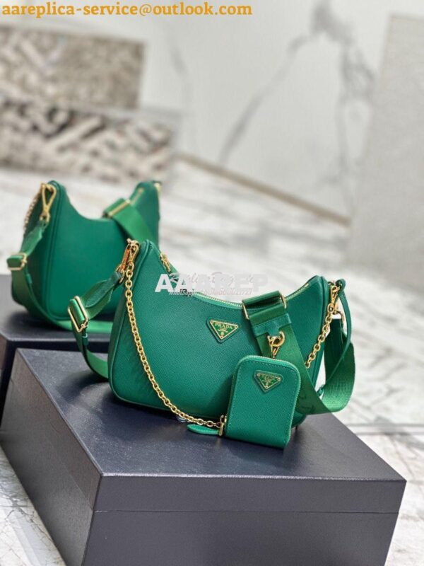 Replica Prada Re-edition 2005 Saffiano Leather Bag 1BH204 Green 6