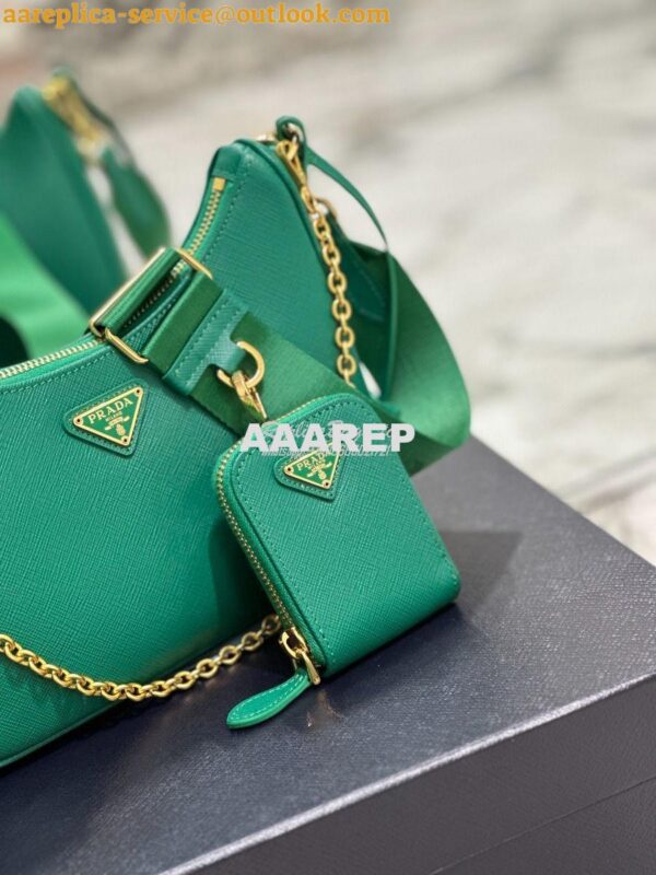 Replica Prada Re-edition 2005 Saffiano Leather Bag 1BH204 Green 7