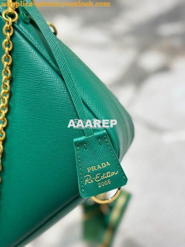 Replica Prada Re-edition 2005 Saffiano Leather Bag 1BH204 Green 9