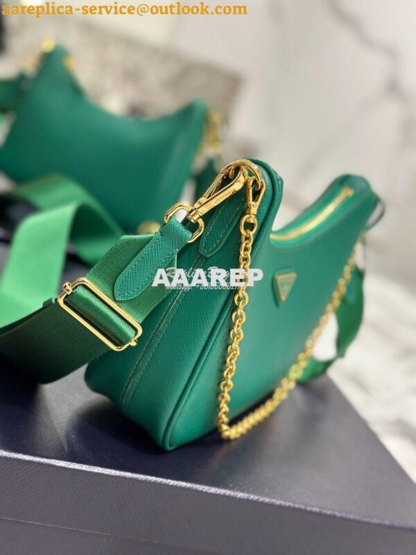 Replica Prada Re-edition 2005 Saffiano Leather Bag 1BH204 Green 11