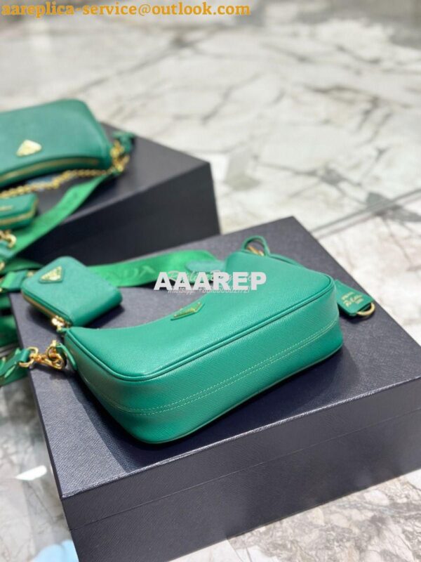 Replica Prada Re-edition 2005 Saffiano Leather Bag 1BH204 Green 18