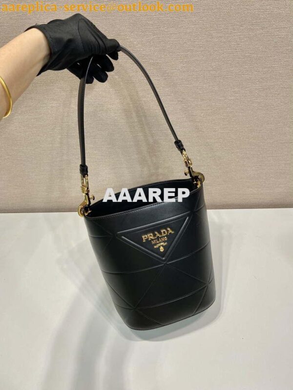 Replica Prada 1BA380 Small Saffiano Leather Prada Bucket Bag 4