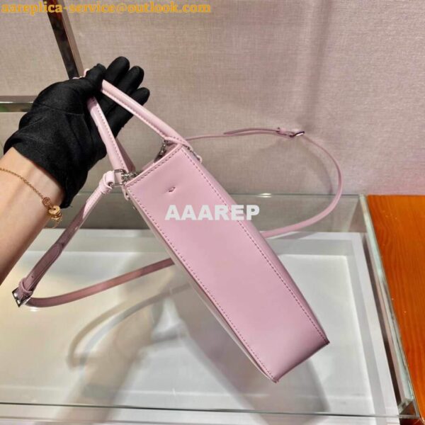 Replica Prada 1BA330 Brushed Leather Tote Bag Pink 5