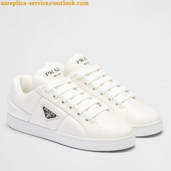 Replica Prada Women's Sneakers in White Nappa Leather 3