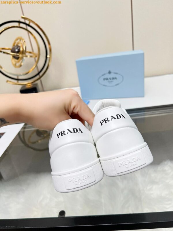 Replica Prada Women's Sneakers in White Nappa Leather 10