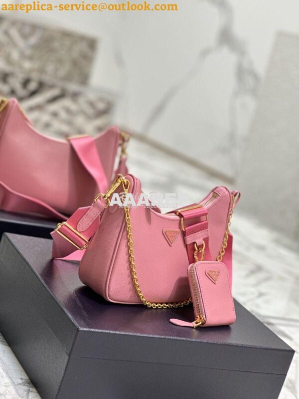 Replica Prada Re-edition 2005 Saffiano Leather Bag 1BH204 Petal Pink 7