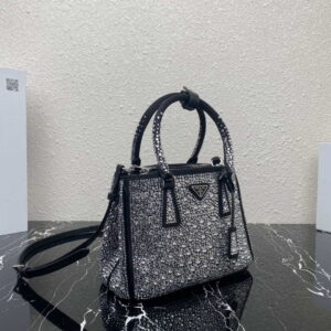 Replica Prada 1BA896 Prada Galleria Saffiano leather small bag Black