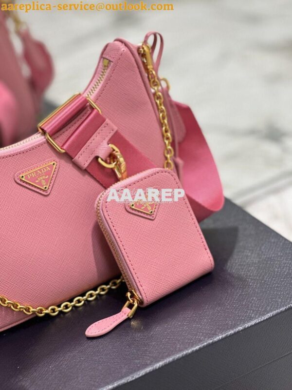 Replica Prada Re-edition 2005 Saffiano Leather Bag 1BH204 Petal Pink 10