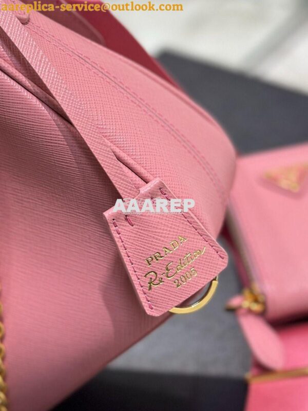 Replica Prada Re-edition 2005 Saffiano Leather Bag 1BH204 Petal Pink 12