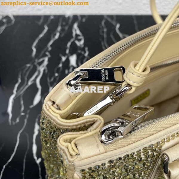 Replica Prada 1BA896 Prada Galleria Saffiano leather small bag Gold 7