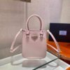 Replica Prada 1BA331 Small Brushed Leather Tote Light Green